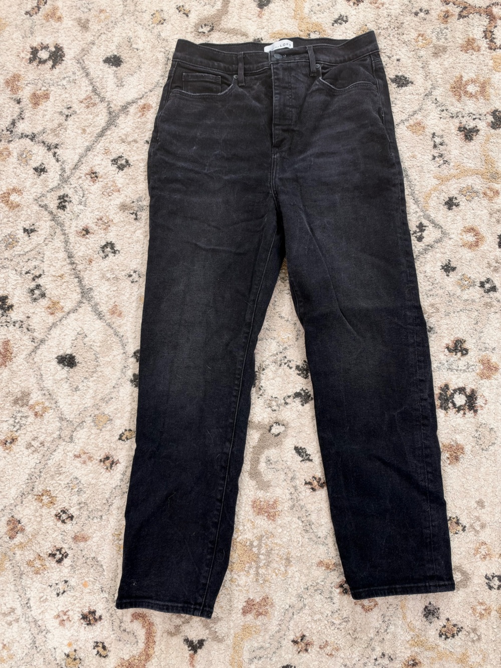 LOFT Black Boot-Cut Jeans